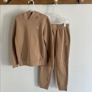 Kids Jordan Tan Hoodie and Jogger Set